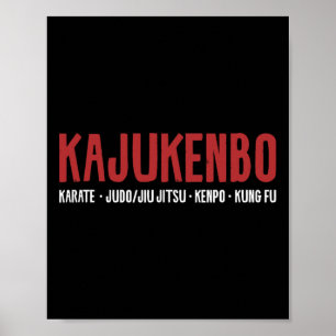 Póster Kajukenbo Karate Judo Jiu Jitsu Kenpo Kung Fu