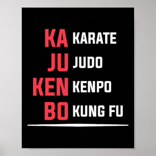 Póster Kajukenbo Karate Judo Kung Fu