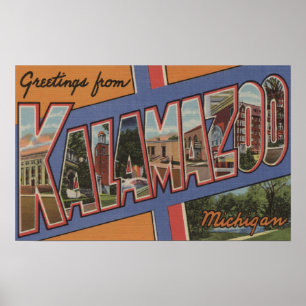 Póster Kalamazoo, Michigan - escenas grandes de la letra