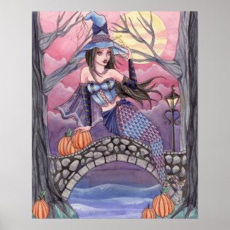 Póster Kalei - Poster de la sirena de Halloween