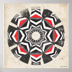 Póster Kaleido remezcla el vintage