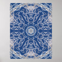 Kaleidoscope Azul brillante, blanco, una sola estr