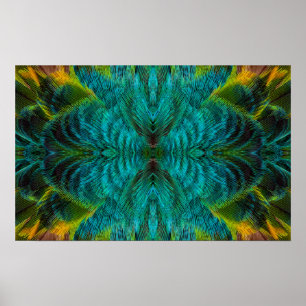 Póster Kaleidoscope Feather Design