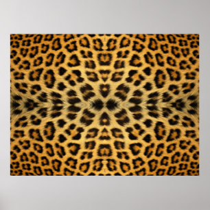 Póster Kaleidoscope Leopard Fur Pattern poster