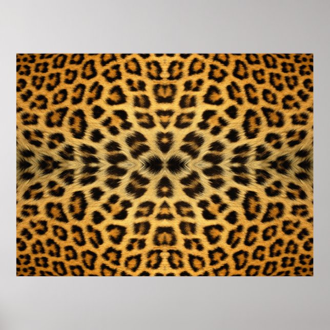 Póster Kaleidoscope Leopard Fur Pattern poster (Frente)
