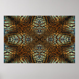 Póster Kaleidoscope tiger fur pattern