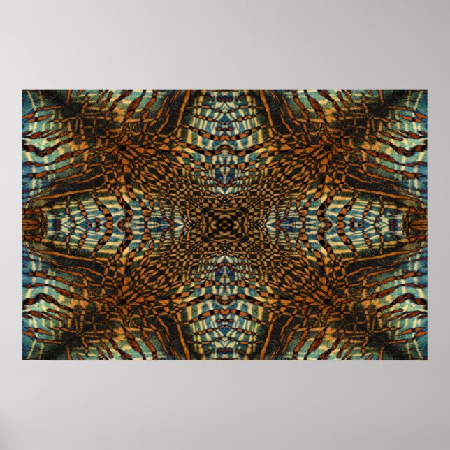 Póster Kaleidoscope tiger fur pattern (Frente)