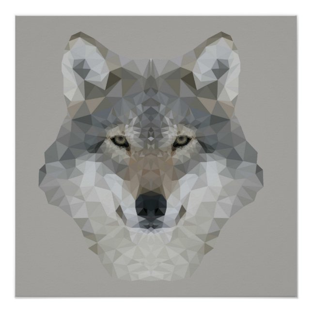 Póster Kaleidoscope Wolf (Anverso)