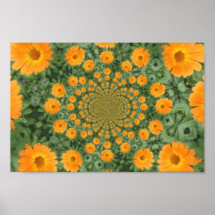 Póster kaleidoscopic flower poster