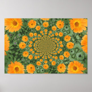 Póster kaleidoscopic flower poster