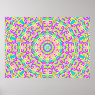 Póster Kaleidoscopio colorido 03