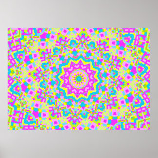 Póster Kaleidoscopio colorido 04