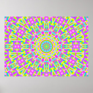 Póster Kaleidoscopio colorido 05