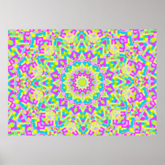 Póster Kaleidoscopio colorido 07