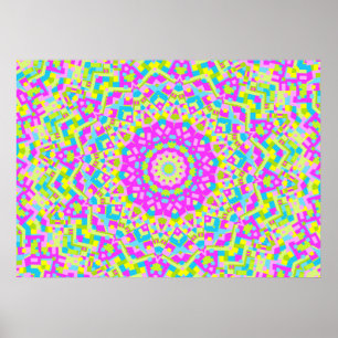 Póster Kaleidoscopio colorido 08