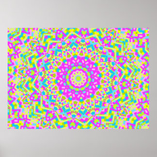 Póster Kaleidoscopio colorido 08