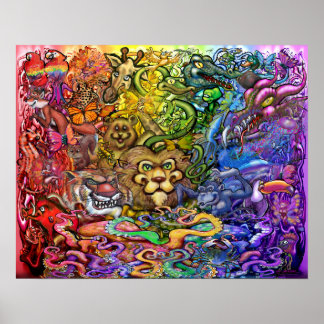 Póster Kaleidoscopio de criaturas