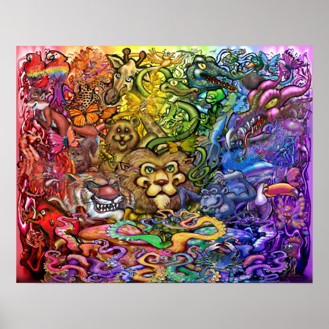 Póster Kaleidoscopio de criaturas (Frente)