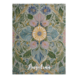 Póster Kaleidoscopio floral personalizado