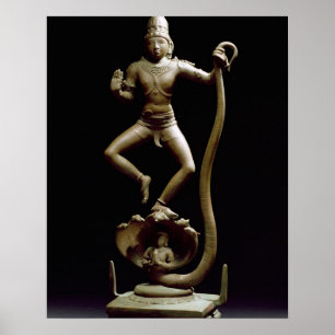 Póster Kaliyakrishna, Chola, Tamil Nadu (bronze)