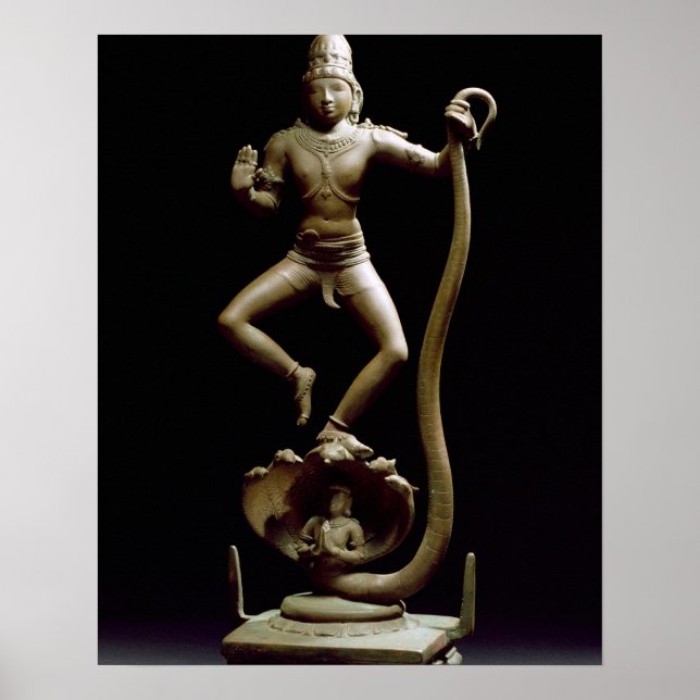 Póster Kaliyakrishna, Chola, Tamil Nadu (bronze) (Frente)