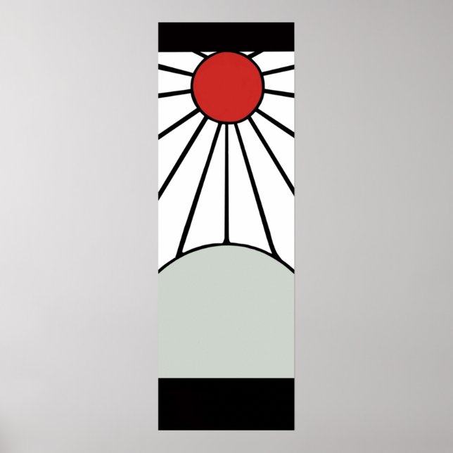 Póster Kamado Tanjiros Hanafuda Earrings Vector Design Wh (Frente)