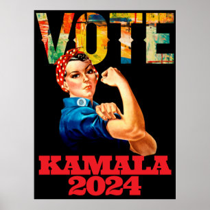 Póster Kamala 2024 Mujeres desagradables votan Poster pol