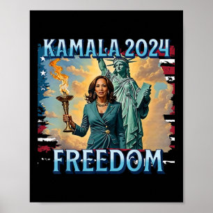 Póster Kamala 2024 Por La Campaña Presidencial La Liberta