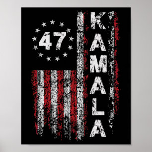 Póster Kamala 47 Kamala47 Presidente Bandera Estadouniden