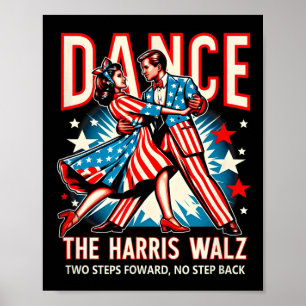 Póster Kamala Baile El Harris Wheimer Dos Pasos Adelante 