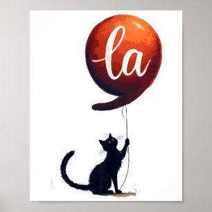Póster Kamala Cat Comma La Cat Tee Childless Cat Lady Kam