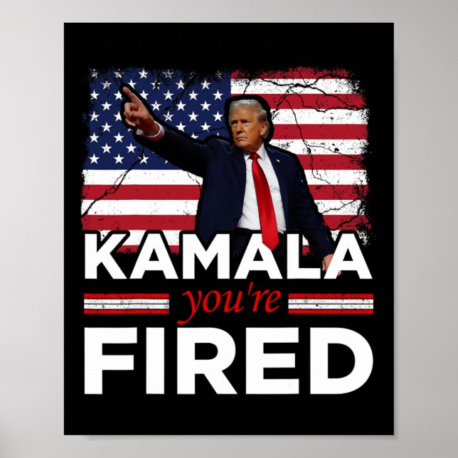 Póster Kamala estás despedido divertido (Frente)