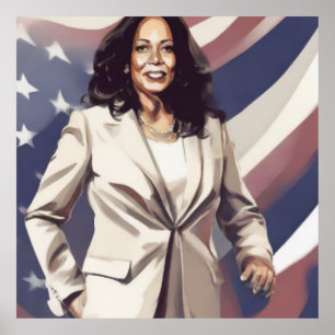 Póster Kamala Harris 2024 1ª india Melanin Sista