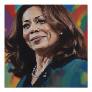 Póster Kamala Harris 2024 1ª india Melanin Sista