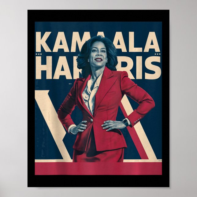 Póster Kamala Harris 2024 - Diseño De Fuerza (Frente)