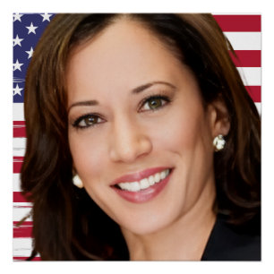 Póster Kamala Harris 2024 mi presidente es negro y femeni