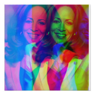 Póster Kamala Harris 2024 mi presidente es negro y femeni