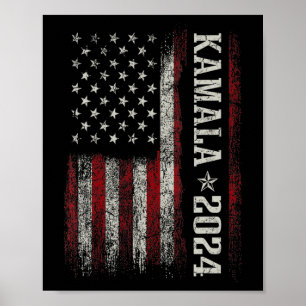Póster Kamala Harris 2024 por campaña electoral presidenc