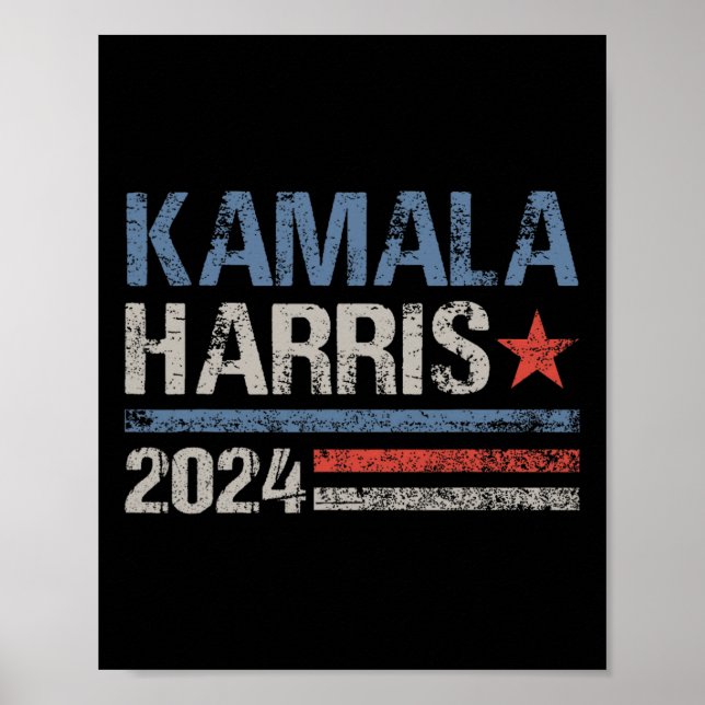 Póster Kamala Harris 2024 por campaña electoral presidenc (Frente)