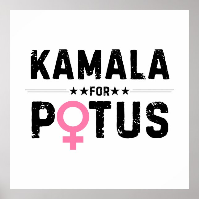 Póster Kamala Harris 2024 Por El Presidente POTUS (Frente)