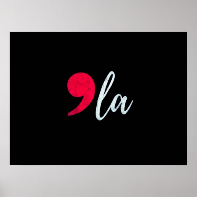 Póster Kamala Harris 2024 Presidente Comma La Funny (Frente)