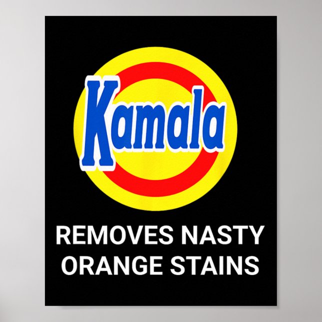 Póster Kamala Harris 2024 retira el Naranja desagradable (Frente)