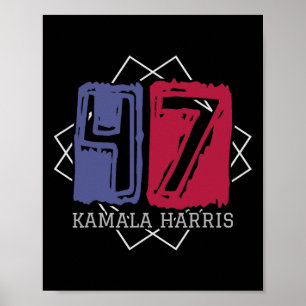 Póster Kamala Harris 47 El Presidente De Eeuu America 202