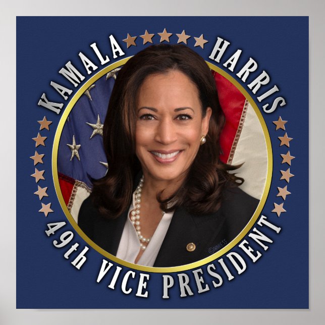 Póster Kamala Harris 49ª Conmemoración del Vicepresidente (Frente)