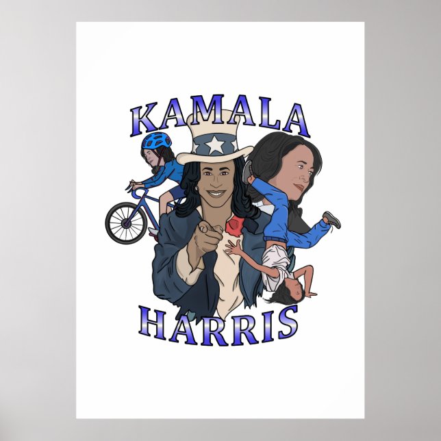Póster Kamala Harris Bootleg Rap Style (Frente)