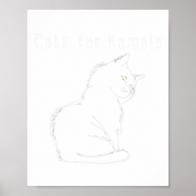 Póster Kamala Harris Cat Funny (Frente)