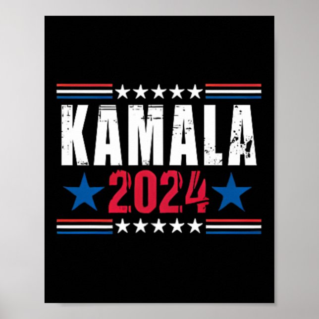 Póster Kamala Harris, Dedo Medio A Mi Cara 2024 (Frente)