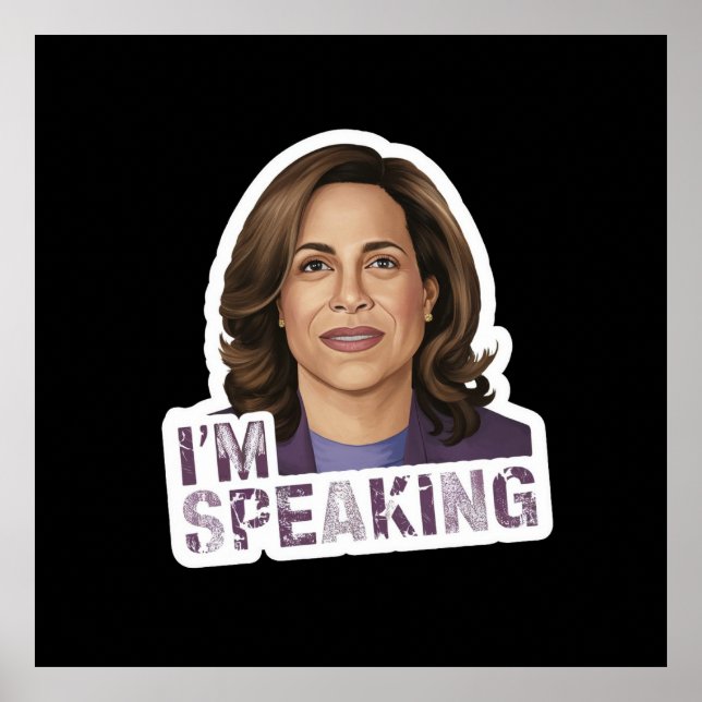 Póster Kamala Harris Hablo, Cita histórica de debate (Frente)