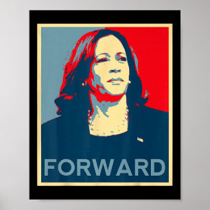 Póster Kamala Harris hacia adelante elecciones presidenci