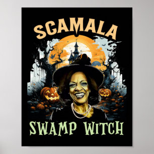 Póster Kamala Harris, Halloween de la Bruja del pantano d